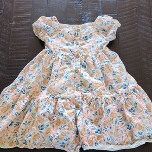 Rabbit Print Puff Sleeve Twirl Dress
